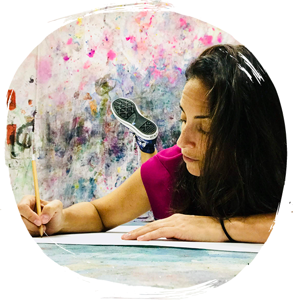 Kids smiling during art workshop